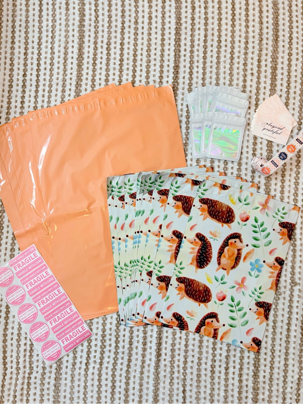 75 Piece Hedgehog Shipping Supply Bundle 🦔🍂